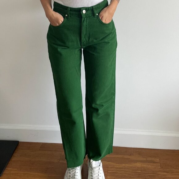 Stradivarius green jeans, size US 6 - Picture 1 of 5